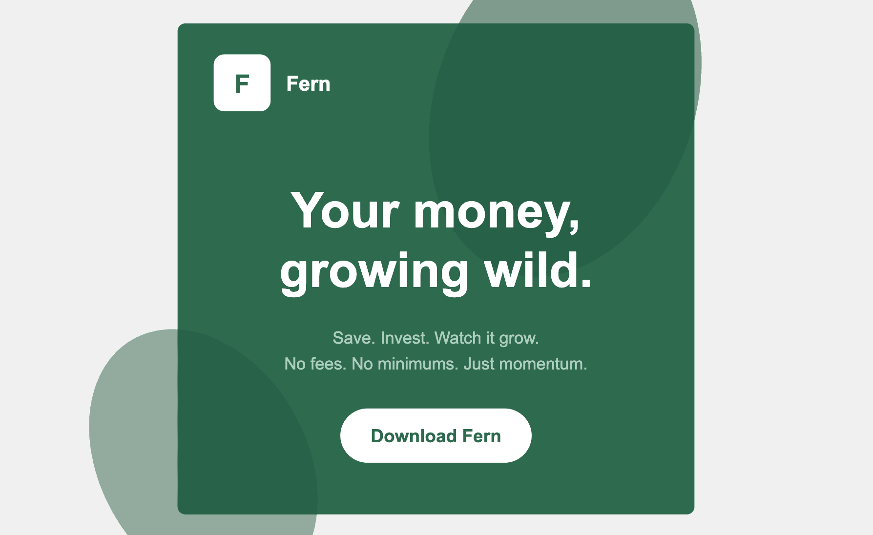 Fern — Half-Page Print Ad